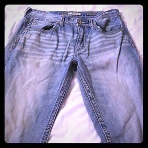 Mens buckle jeans